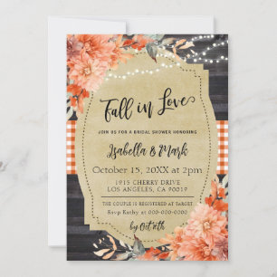 Caer en el amor Invitación a la ducha de novia