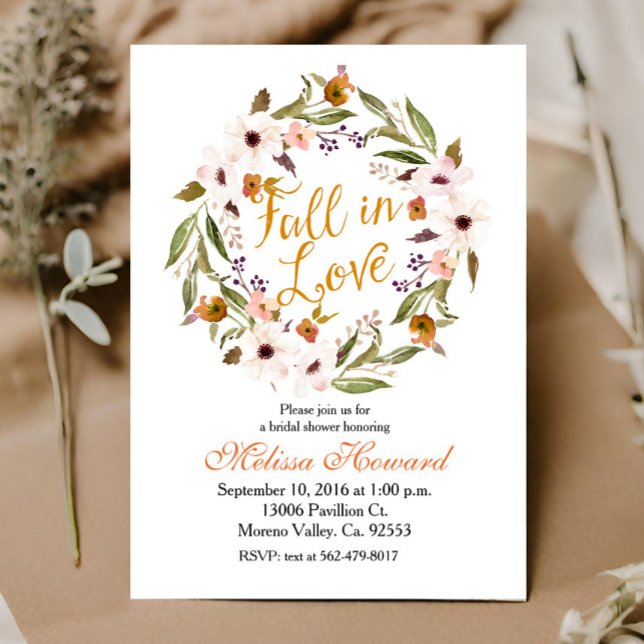 Caer en el amor Invitación a la ducha de novia (Subido por el creador)