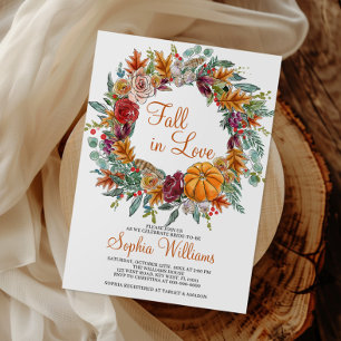 Caer en el amor Invitación a la ducha de novia