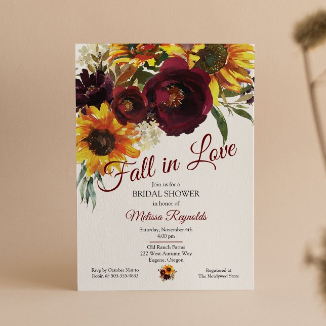 Caer en el amor Invitación a la ducha de novia (Subido por el creador)