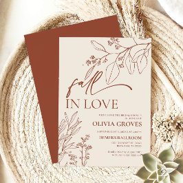 Caer en el amor Invitación a la ducha de novia