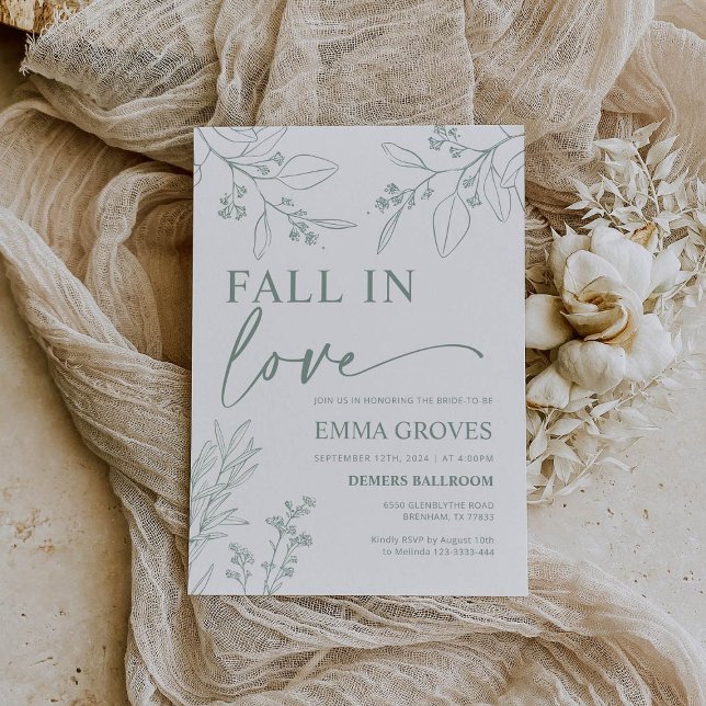 Caer en el amor Invitación a la ducha de novia (Subido por el creador)