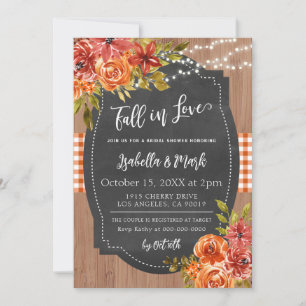 Caer en el amor Invitación a la ducha de novia