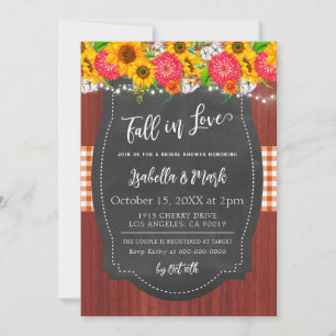 Caer en el amor Invitación a la ducha de novia