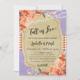 Caer en el amor Invitación a la ducha de novia
