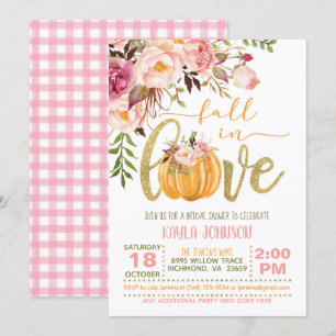 Caer en el amor Invitación a la ducha de novia