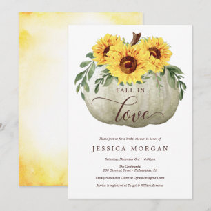 Caer en el amor Sunflowers Invitaciones a la ducha