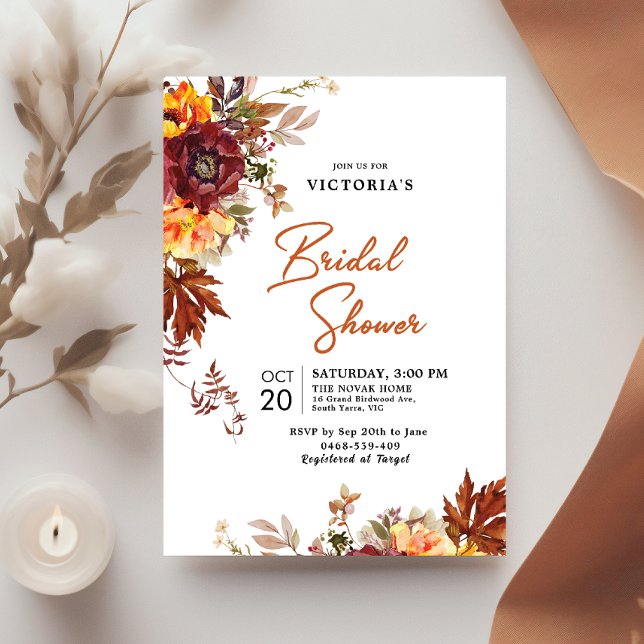 Caer enamorada, invitación a la ducha de novia con (Subido por el creador)