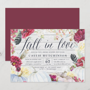 Caer enamorada Invitación a la ducha nupcial de