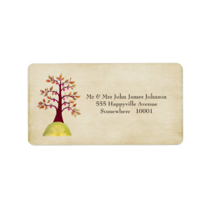 Caer Etiquetas de dirección de retorno de Boda de 