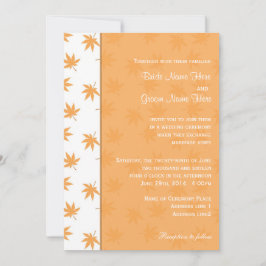 Caer hojas amarillas gráficas invitaciones a la bo