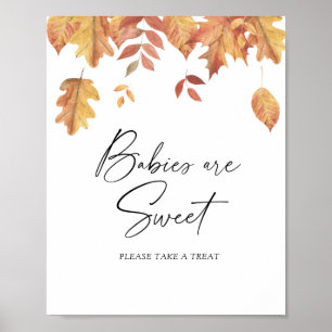 Caer hojas - los bebés son posters dulces