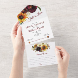 Caer Todo En Una Invitación A La Ducha Bridal