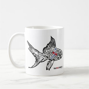 Café シマウマと金魚マグカップ de la taza de