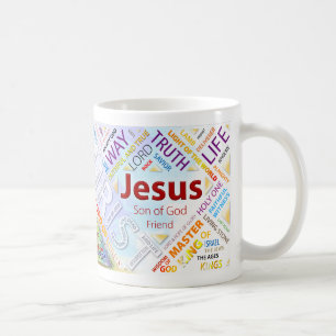 Café 100 nombres de la taza de Jesús