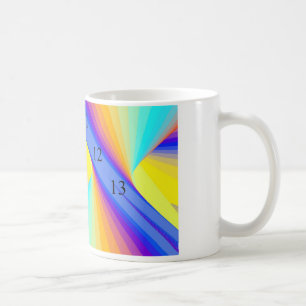 Café 11/12/13 arco iris taza blanca clásica de 11 onza
