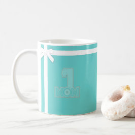 Café #1 MAMÁ - Taza de regalo para mamá azul turquesa