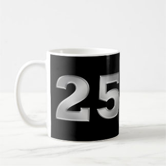 Café 25to Taza de plata del aniversario