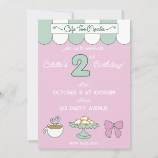 Cafe 2 Invitación de cumpleaños de lunes