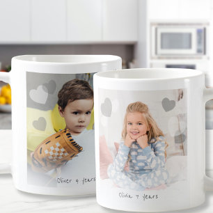 Café 2 taza de personalizable de doble cara con foto
