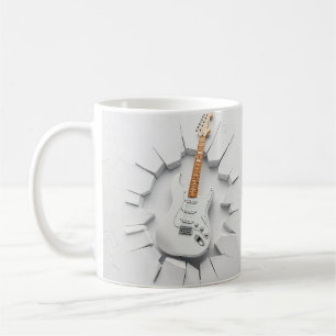 Café 3.ª barbilla eléctrica de guitarra, diseño de taza