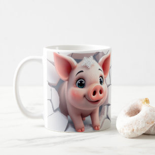 Café 3.ª envoltura de taza de lechón, diseño de envoltu