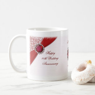 Café 40.o Taza del aniversario de boda