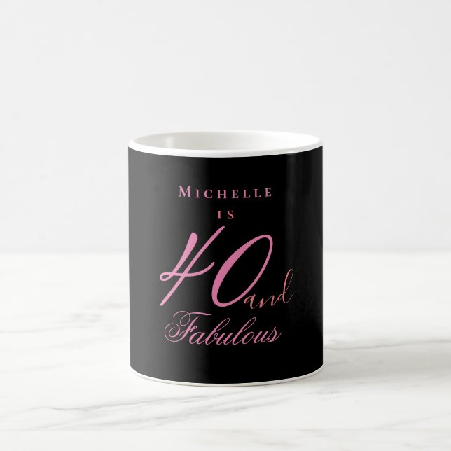 Café 40 y fabulosa taza de cumpleaños (Centro)