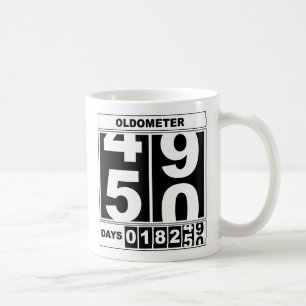 Café 50.o Taza de Oldometer del cumpleaños