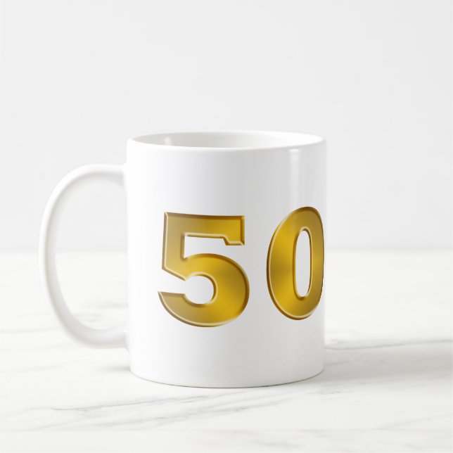 Café 50.o Taza de oro del aniversario (Izquierda)