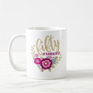Café 50.o Taza del regalo de cumpleaños
