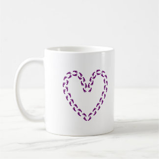 Café 50 pies de la púrpura de la taza del amor