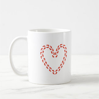Café 50 pies de la taza del rojo del amor