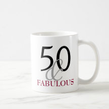 50 y 50.a taza fabulosa del regalo de cumpleaños