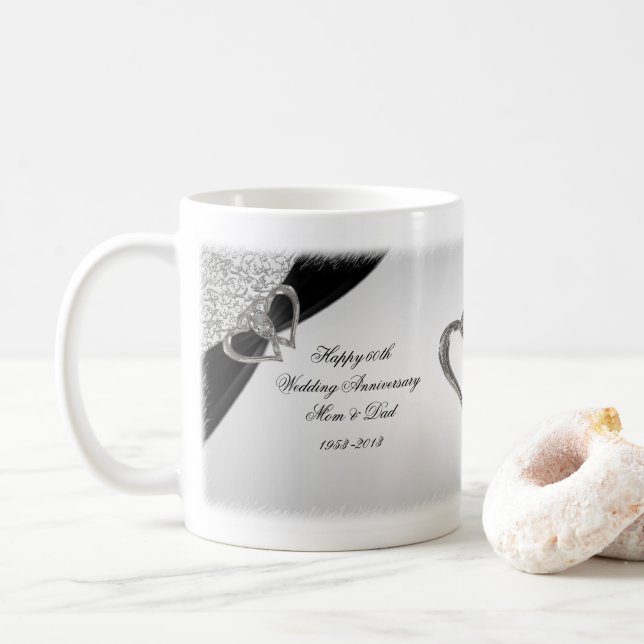 Café 60.o Taza del aniversario de boda (Con donut)