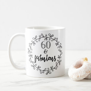 Café 60 y fabuloso - 60.a taza del cumpleaños de la