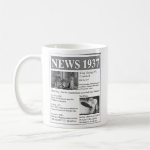 Café 80.a taza feliz de las noticias del cumpleaños