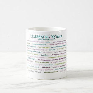 Café 90.a taza del cumpleaños de 1927 recuerdos