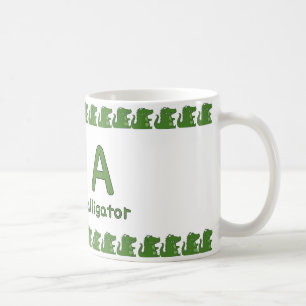 Café A es para Cocodrilo – Diseño Divertido de Taza de 