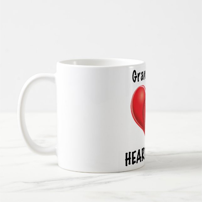 Café Abuela de un guerrero del corazón - taza (Izquierda)
