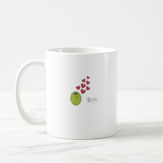 Café "Aceituna usted" taza romántica linda de Punny