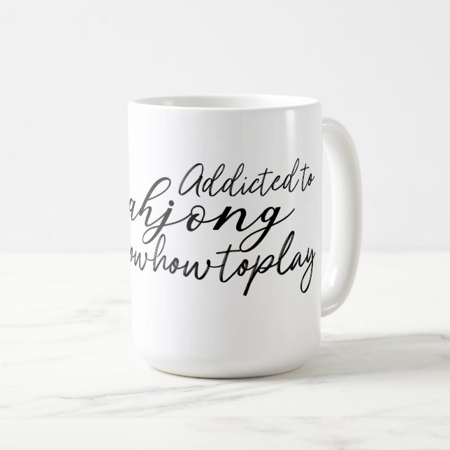 Café Adicto a la taza de Mahjong (Anverso derecho)