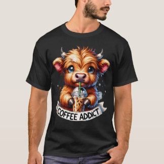 Café Adicto De La Camisa De Las Vacas Altas De Las
