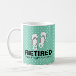 Café Adiós taza divertida del retiro de la pensión de