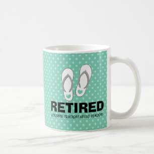 Café Adiós taza divertida del retiro de la pensión de