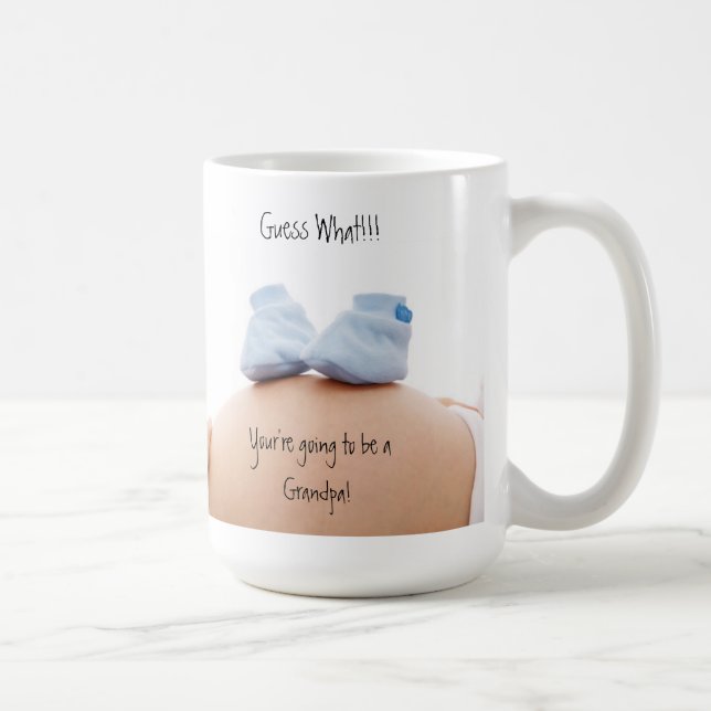 Café ¡Adivina qué! Taza de anuncio de embarazo (Derecha)