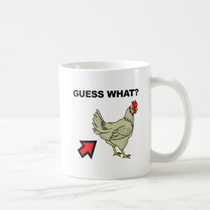 Café Adivina Qué Trasero De Pollo Taza Divertida