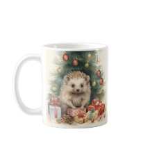 Adorables Navidades hedgehog vacaciones taza de ca