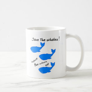 Café Ahorre la taza de las ballenas