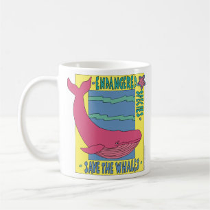 Café Ahorre la taza de las ballenas